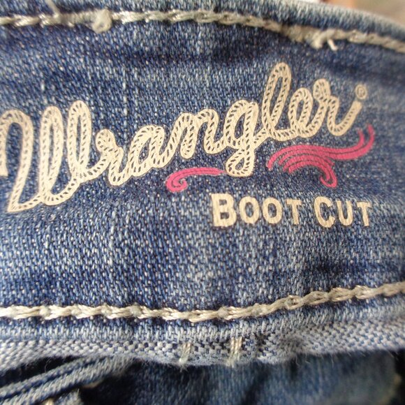Wrangler Boot Cut Denim Blue Jeans Women's 11x30 - Picture 5 of 5